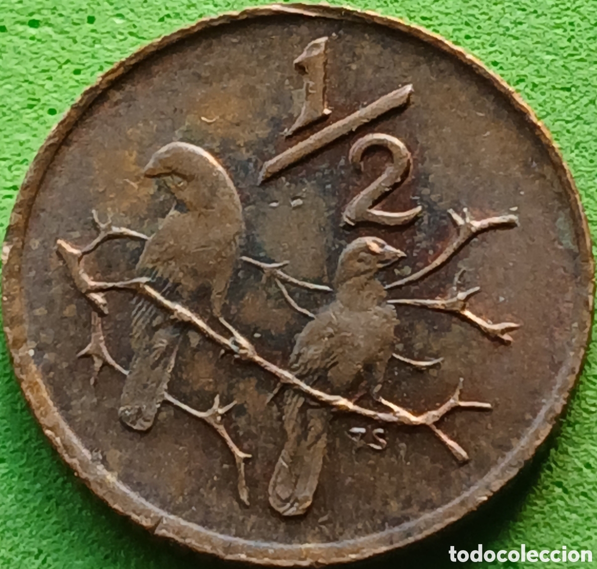 Monedas antiguas de &Aacute;frica: South &Aacute;frica &frac12; cent 1970 km#81