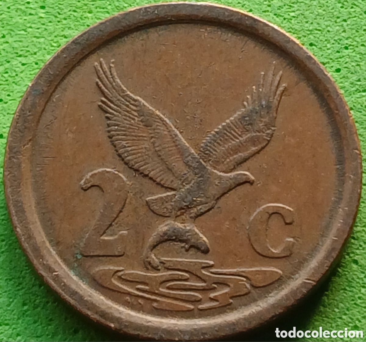 Monedas antiguas de &Aacute;frica: Suid &Aacute;frika 2 cents 1992 km#133
