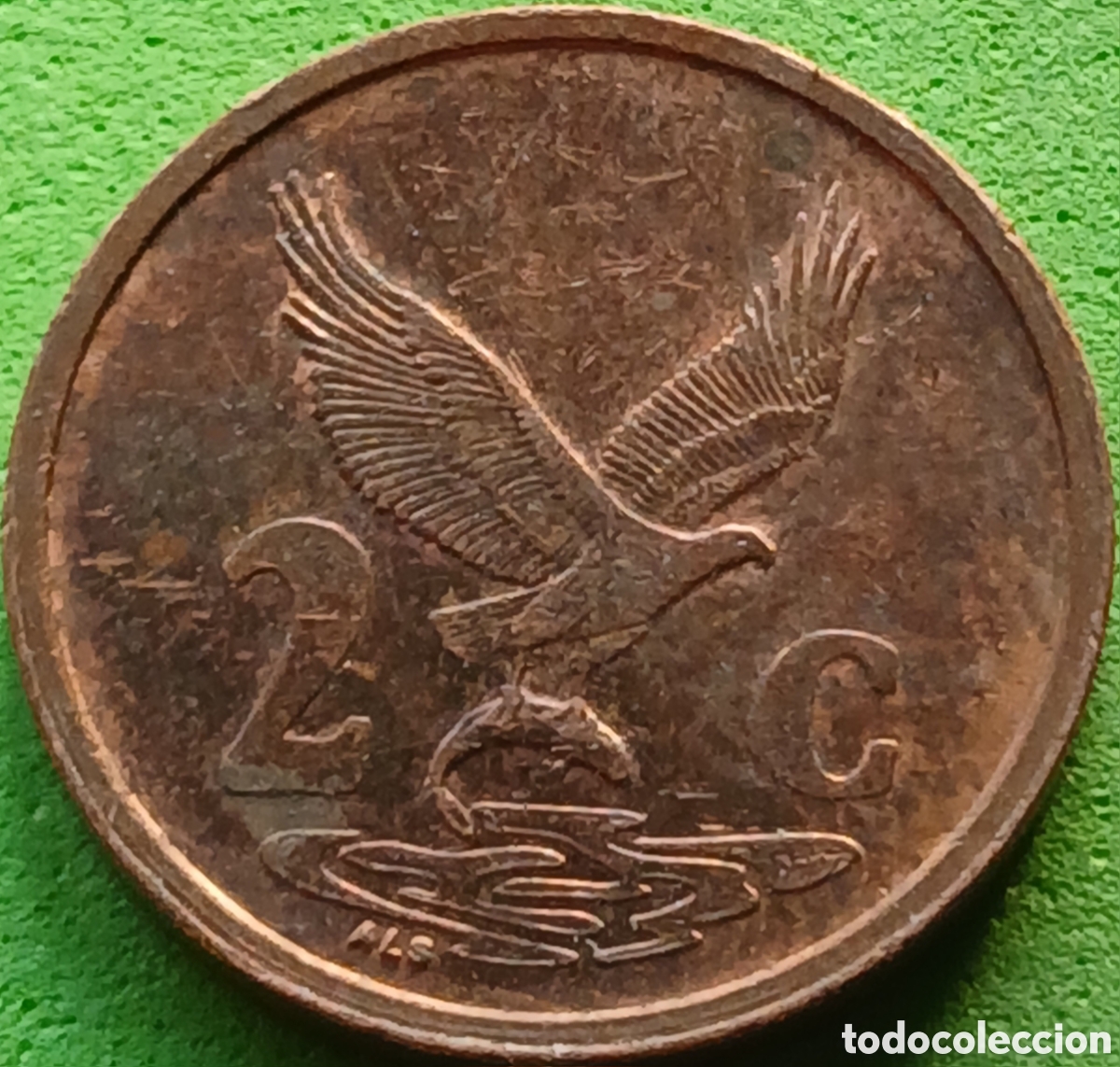 Monedas antiguas de &Aacute;frica: Afurika Tshipembe 2 cents 2001 km#222