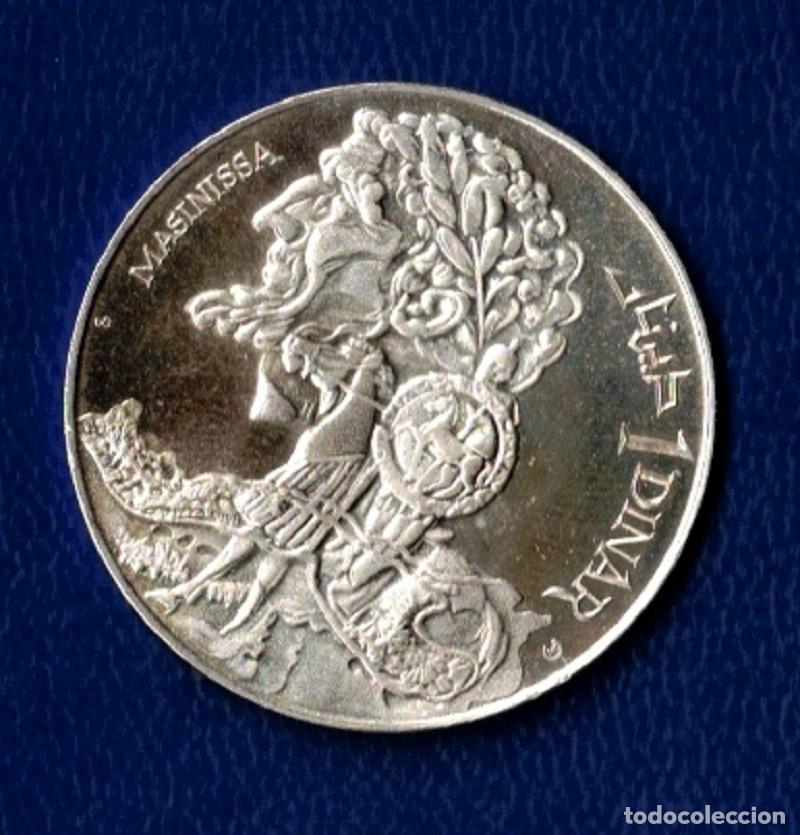 Monedas antiguas de &Aacute;frica: TUNEZ A&Ntilde;O 1969 1 DINAR PLATA ( 925 ) &rdquo; MASINISA &rdquo;