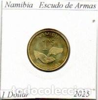 Monedas antiguas de &Aacute;frica: NAMIBIA 2025, 1 DOLLAR, ESCUDO DE ARMAS, SC, 2 FOTOS