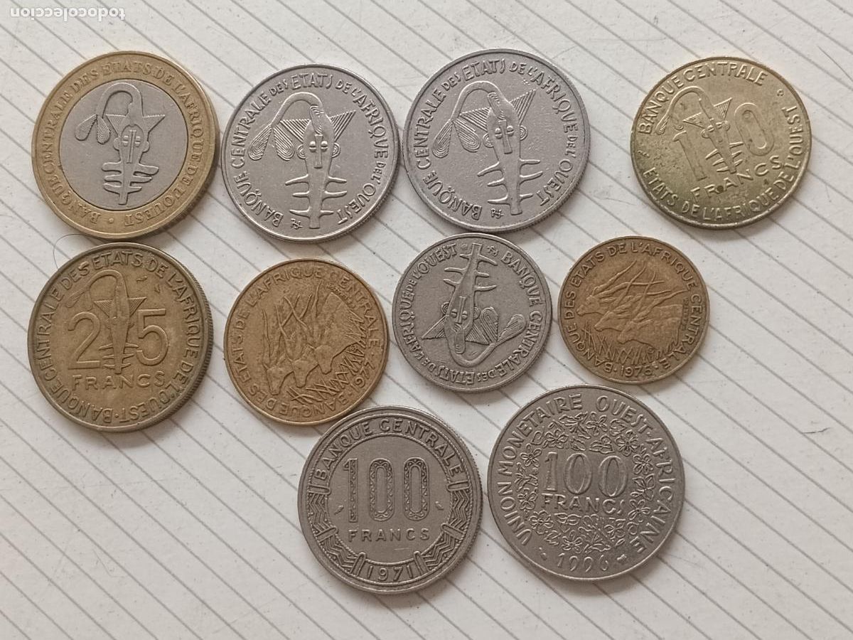 Monedas antiguas de &Aacute;frica: Africa franc&oacute;fona: 10 monedas