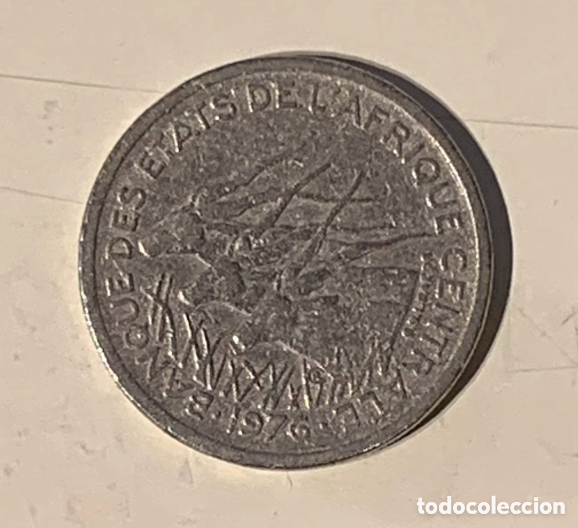 Monedas antiguas de &Aacute;frica: Moneda. Banque C&eacute;ntrale de l&rsquo;Afrique C&eacute;ntrale. GBL BAZOR. 50 Francs. 1976.