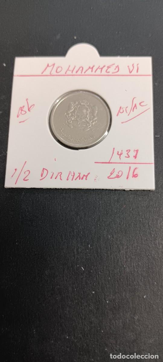 Monedas antiguas de &Aacute;frica: MARRUECOS 1/2 DIRHAM 2016(1437) BC KM=138 (NIQUEL-ACERO)