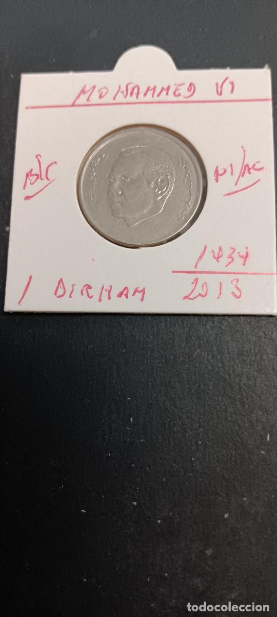 Monedas antiguas de &Aacute;frica: MARRUECOS 1 DIRHAM 2013(1434) BC KM=139 (NIQUEL-ACERO)