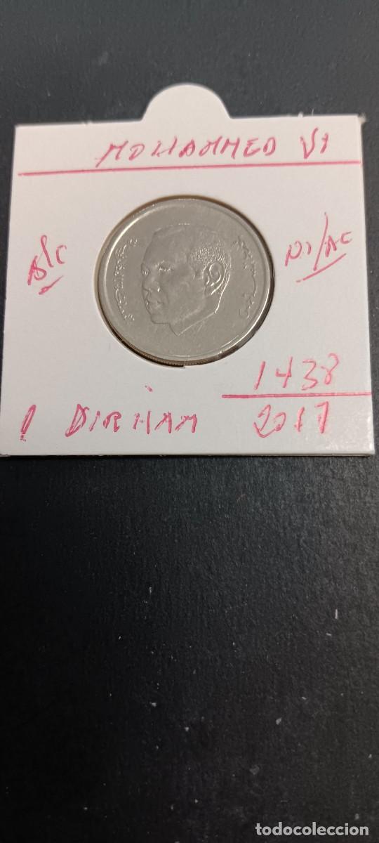 Monedas antiguas de &Aacute;frica: MARRUECOS 1 DIRHAM 2017(1438) BC KM=139 (NIQUEL-ACERO)