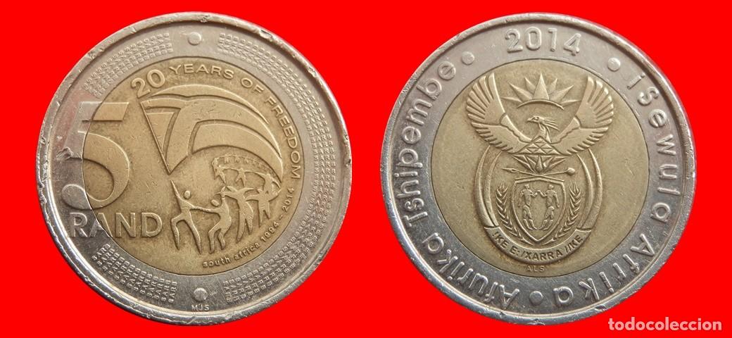 Monedas antiguas de &Aacute;frica: 5 RAND 2014 SUDAFRICA-152737