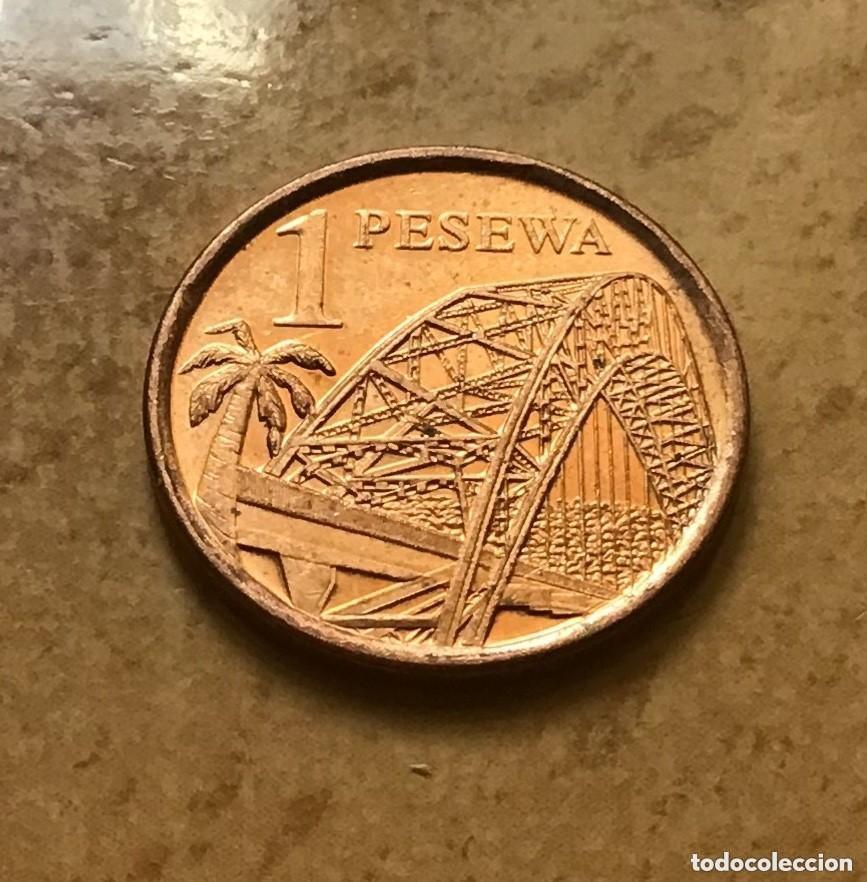 Monedas antiguas de &Aacute;frica: 1 pesewa de Ghana. A&ntilde;o 2007