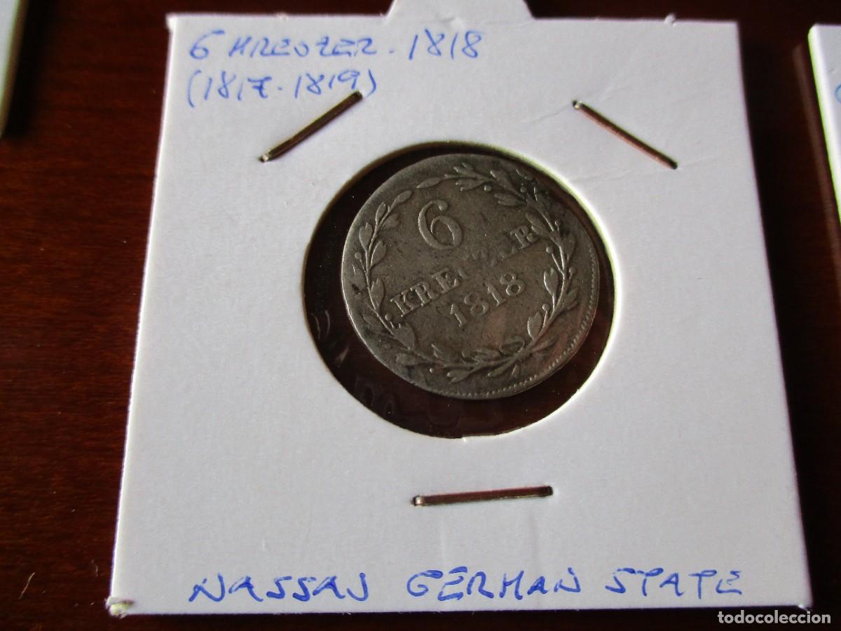 Monedas antiguas de &Aacute;frica: NASSAU GERMAN STATES - 6 KREUZER 1818 PLATA