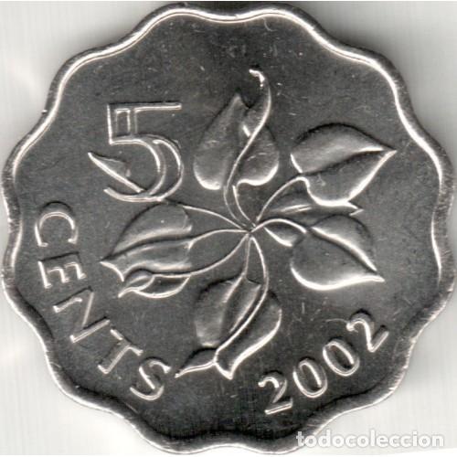 Monedas antiguas de &Aacute;frica: SWAZILAND - 5 CENTS 2002 KM48