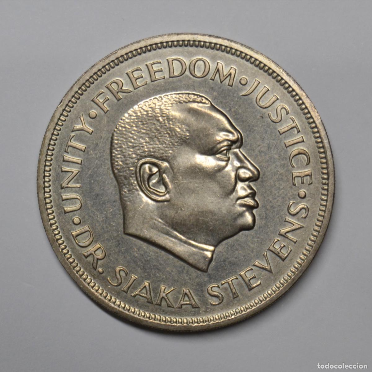 Monedas antiguas de &Aacute;frica: SIERRA LEONA - 1 LEONE 1974 - 10 ANIVERSARIO BANKO DE SIERRA LEONA - LOTE 5724