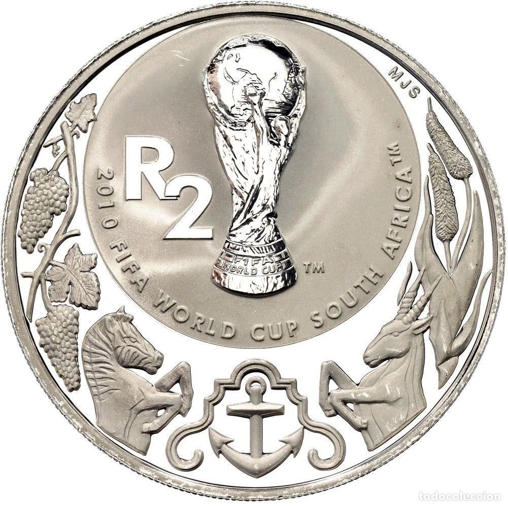 Monedas antiguas de &Aacute;frica: SUDAFRICA 2 rand plata 2010 proof TROFEO Copa del Mundo Futbol - SOUTH AFRICA