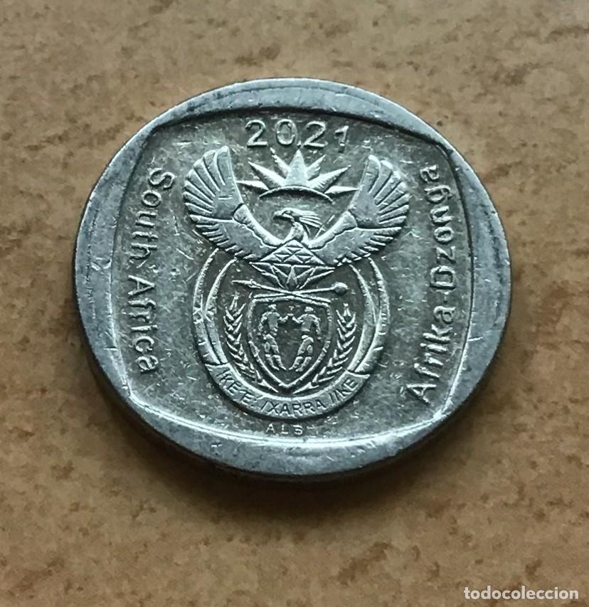 Monedas antiguas de &Aacute;frica: 1 rand de Sud&aacute;frica. A&ntilde;o 2021