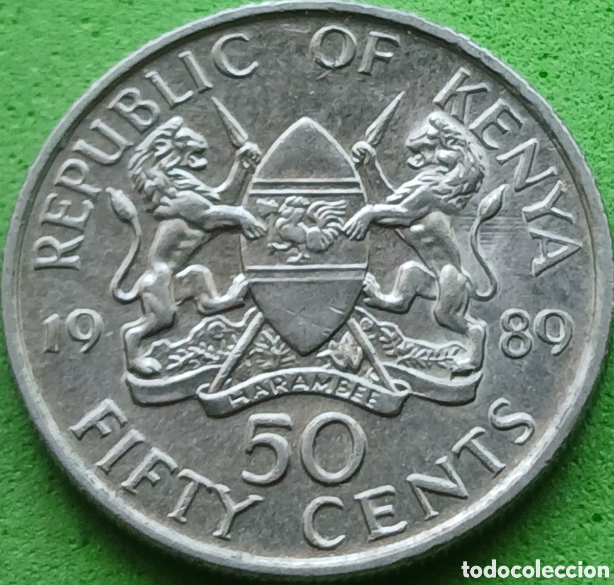 Monedas antiguas de &Aacute;frica: Kenya fifty cents 1989 km#19