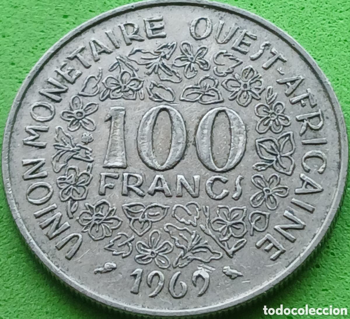 Monedas antiguas de &Aacute;frica: &Aacute;frica Occidental (BCEAO)100 francos 1969 km#4