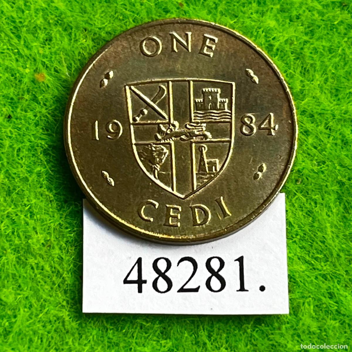 Monedas antiguas de &Aacute;frica: Ghana, 1 cedi, 1984,