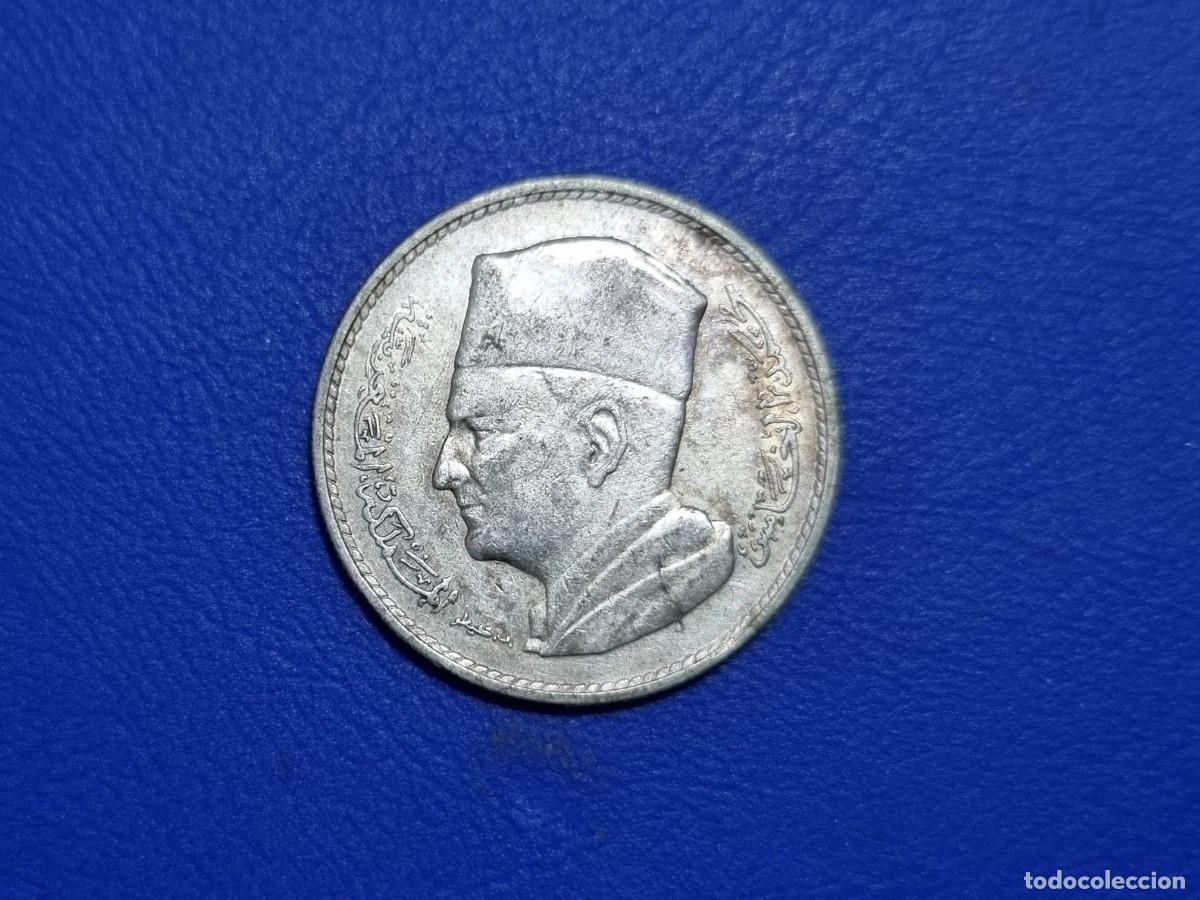 Monedas antiguas de &Aacute;frica: Moneda Plata Marruecos 1 Dirham 1960 Marroqu&iacute; Mohammed V