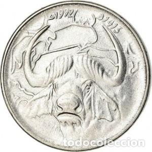 Monedas antiguas de &Aacute;frica: Argelia, 1 Dinar 2015 &rdquo;Fauna: B&uacute;falo africano&rdquo;, KM#129./ Nueva, sin circular.