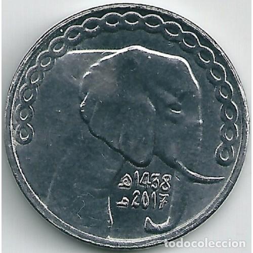 Monedas antiguas de &Aacute;frica: Argelia, 5 D&iacute;nares 2015 &rdquo;Fauna: Elefante&rdquo;, KM#123./ Nueva, sin circular.