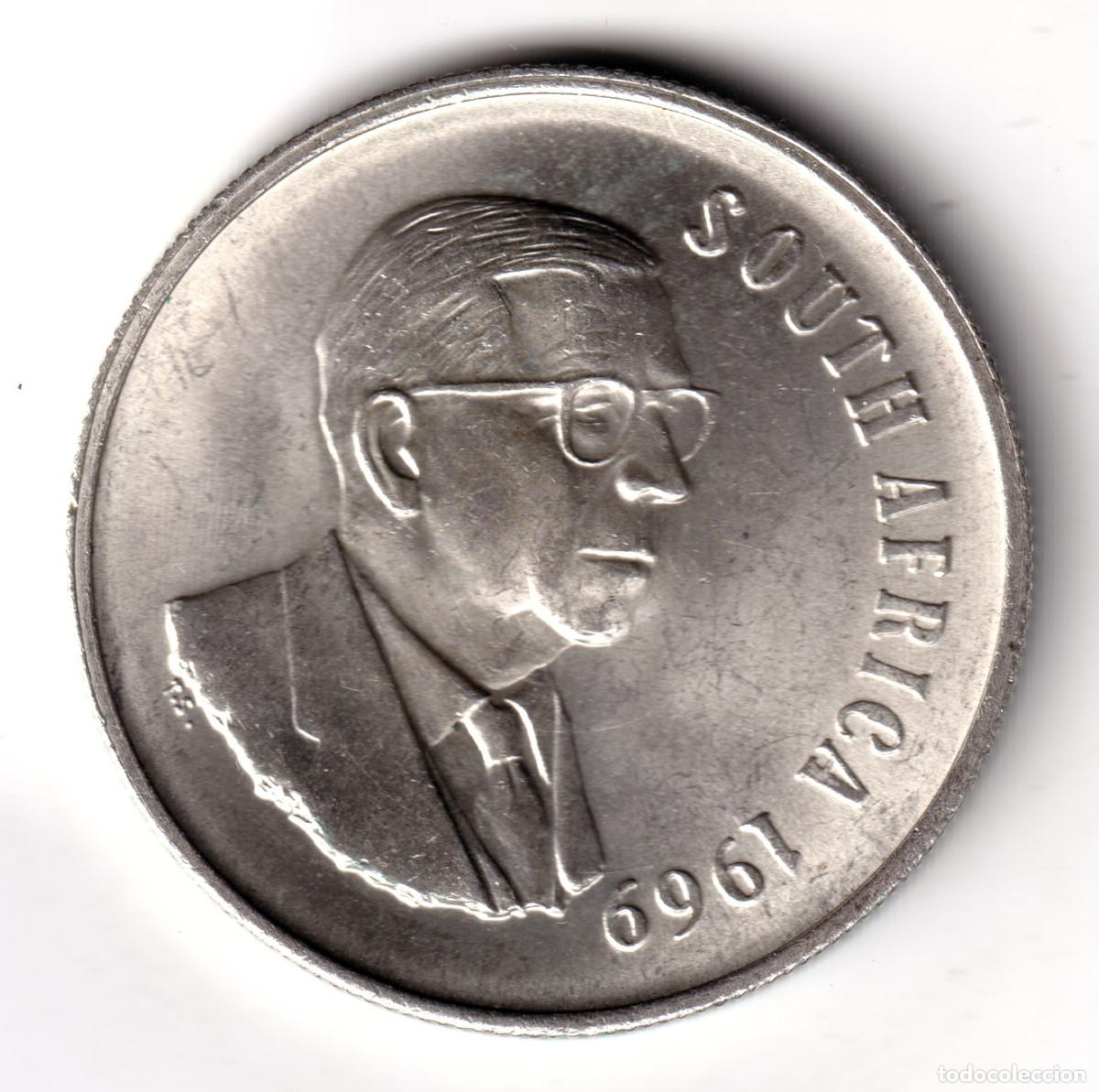 Monedas antiguas de &Aacute;frica: SUDAFRICA 1 rand plata 1969 Fin de la presidencia - SOUTH AFRICA