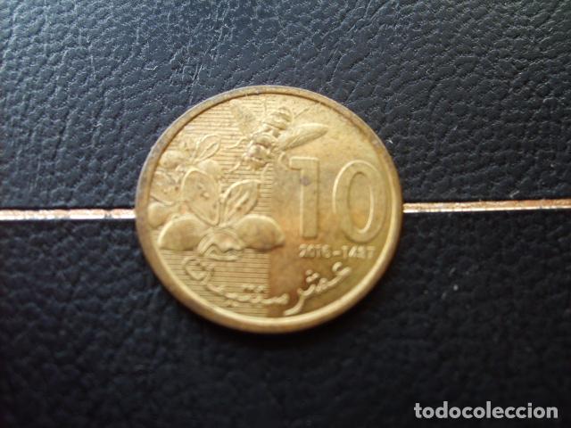 Monedas antiguas de &Aacute;frica: MARRUECOS 10 SANTIMAT 2016