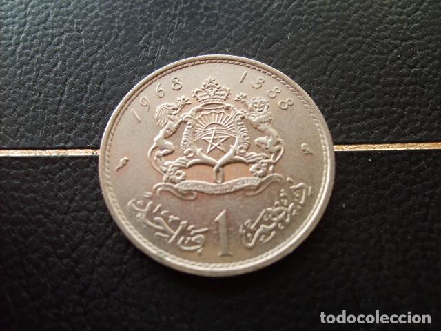 Monedas antiguas de &Aacute;frica: MARRUECOS 1 DIRHAM 1968