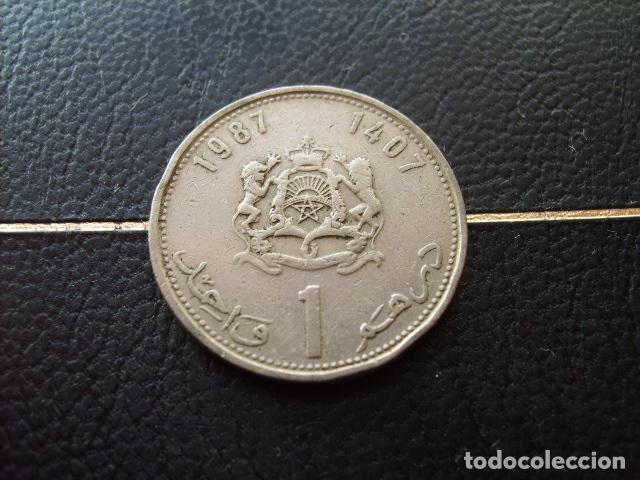 Monedas antiguas de &Aacute;frica: MARRUECOS 1 DIRHAM 1987