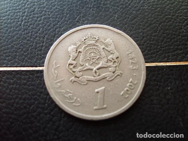 Monedas antiguas de &Aacute;frica: MARRUECOS 1 DIRHAM 2002