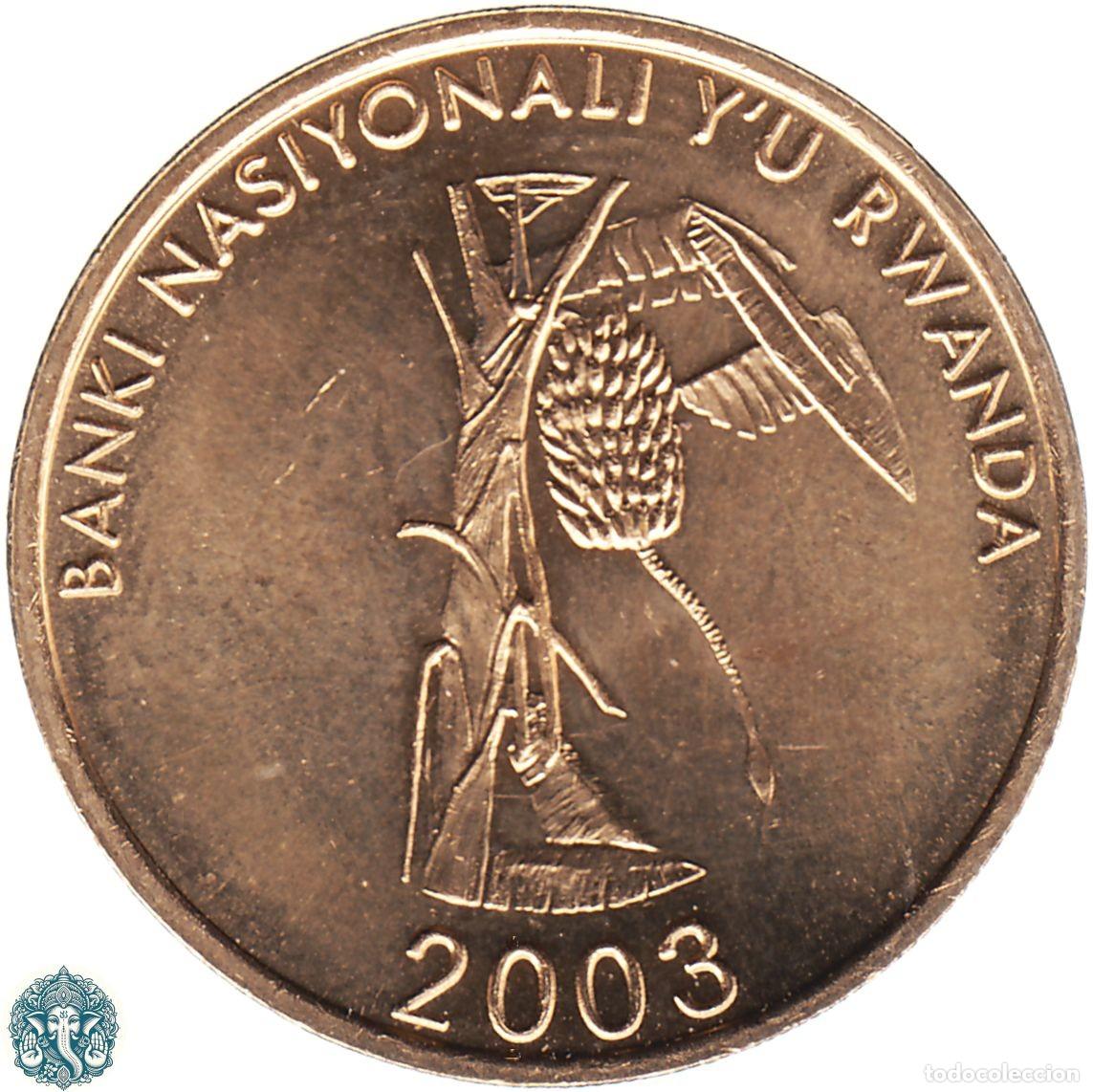 Monedas antiguas de &Aacute;frica: RUANDA 10 Francos 2003 KM#24 RWANDA