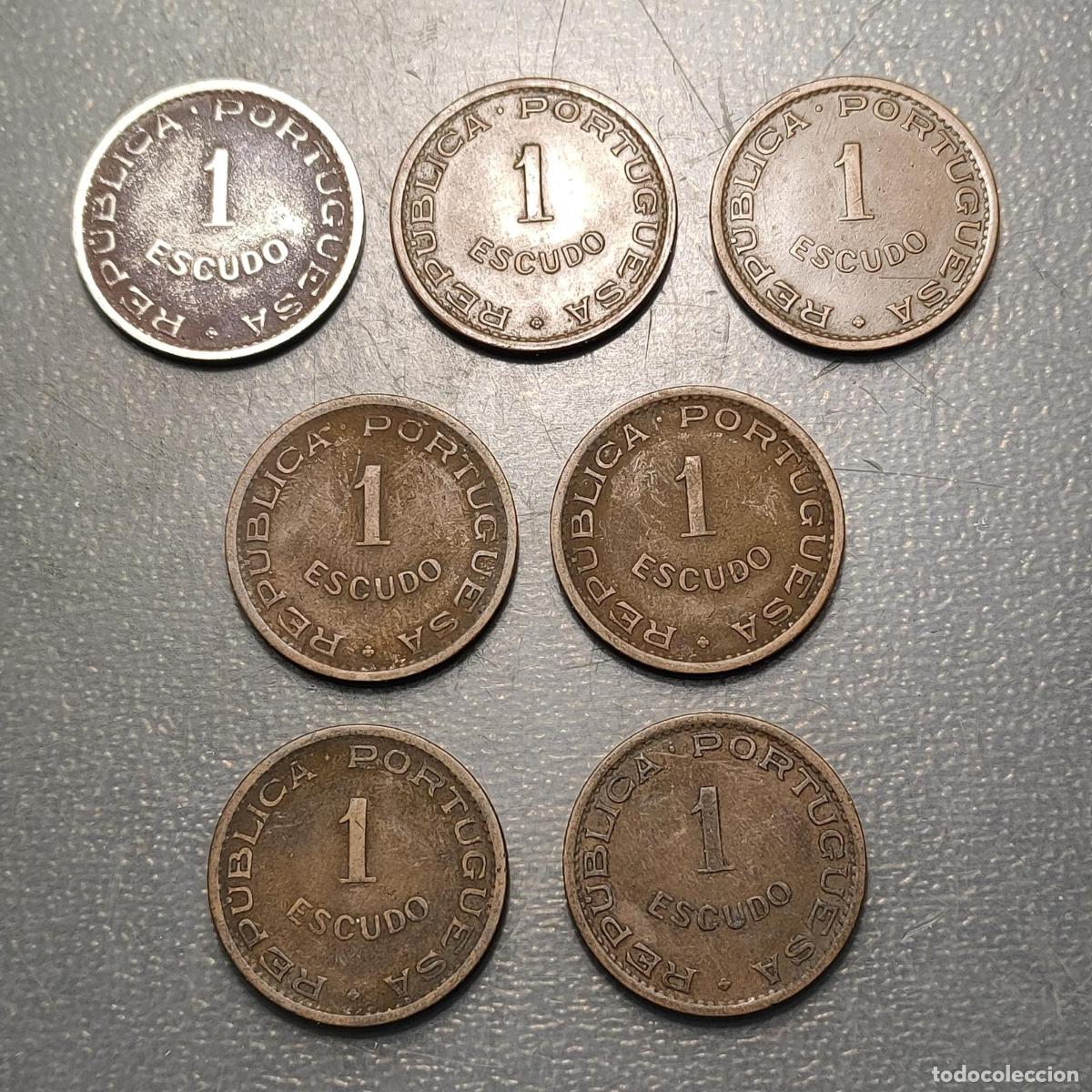 Monedas antiguas de &Aacute;frica: MOZAMBIQUE LOTE DE 7 MONEDAS DISTINTAS DE 1 ESCUDO