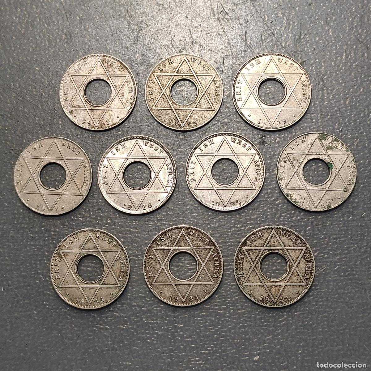 Monedas antiguas de &Aacute;frica: BRITISH WEST AFRICA LOTE DE 10 MONEDAS 1/10 PENNY