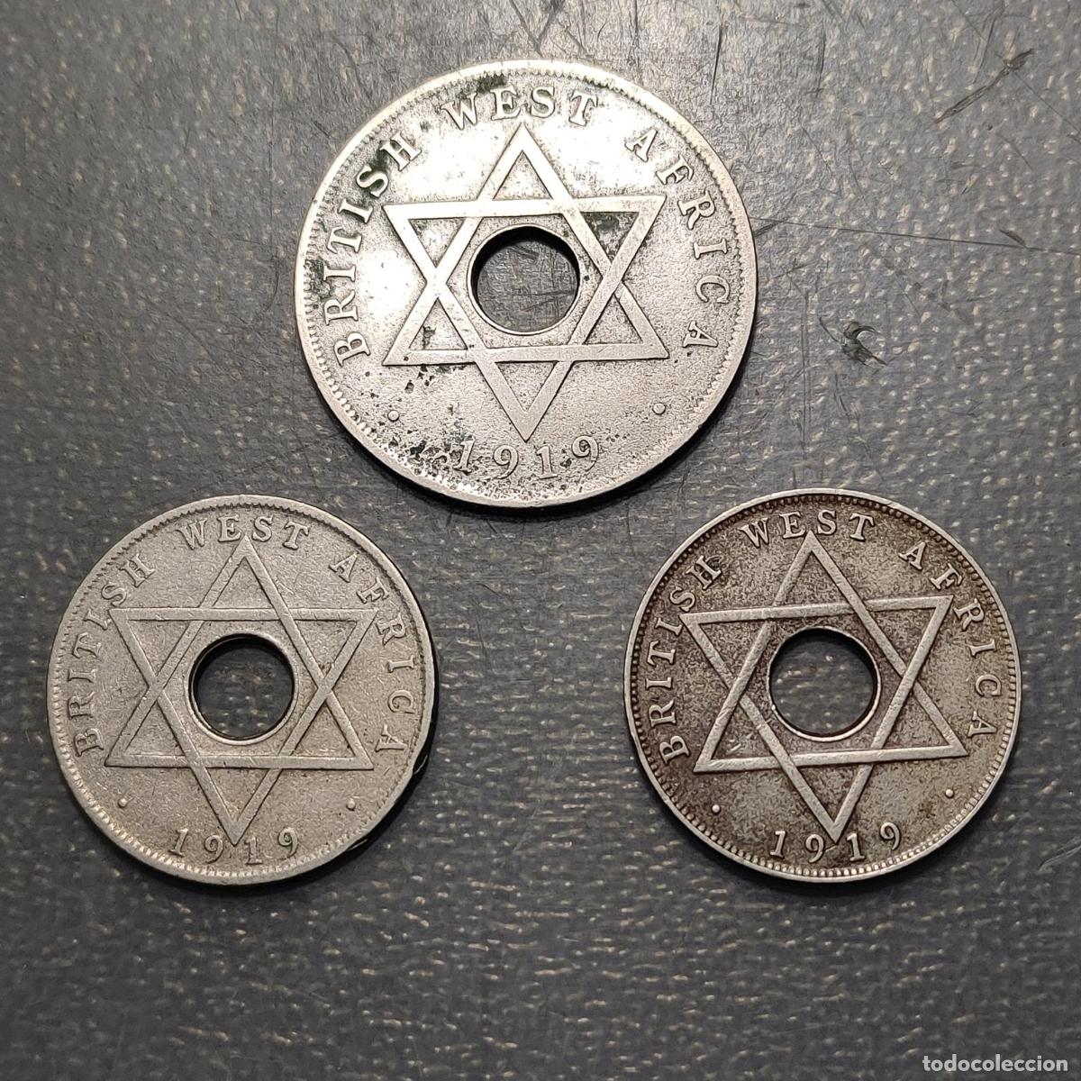 Monedas antiguas de &Aacute;frica: BRITISH WEST AFRICA LOTE DE 3 MONEDAS