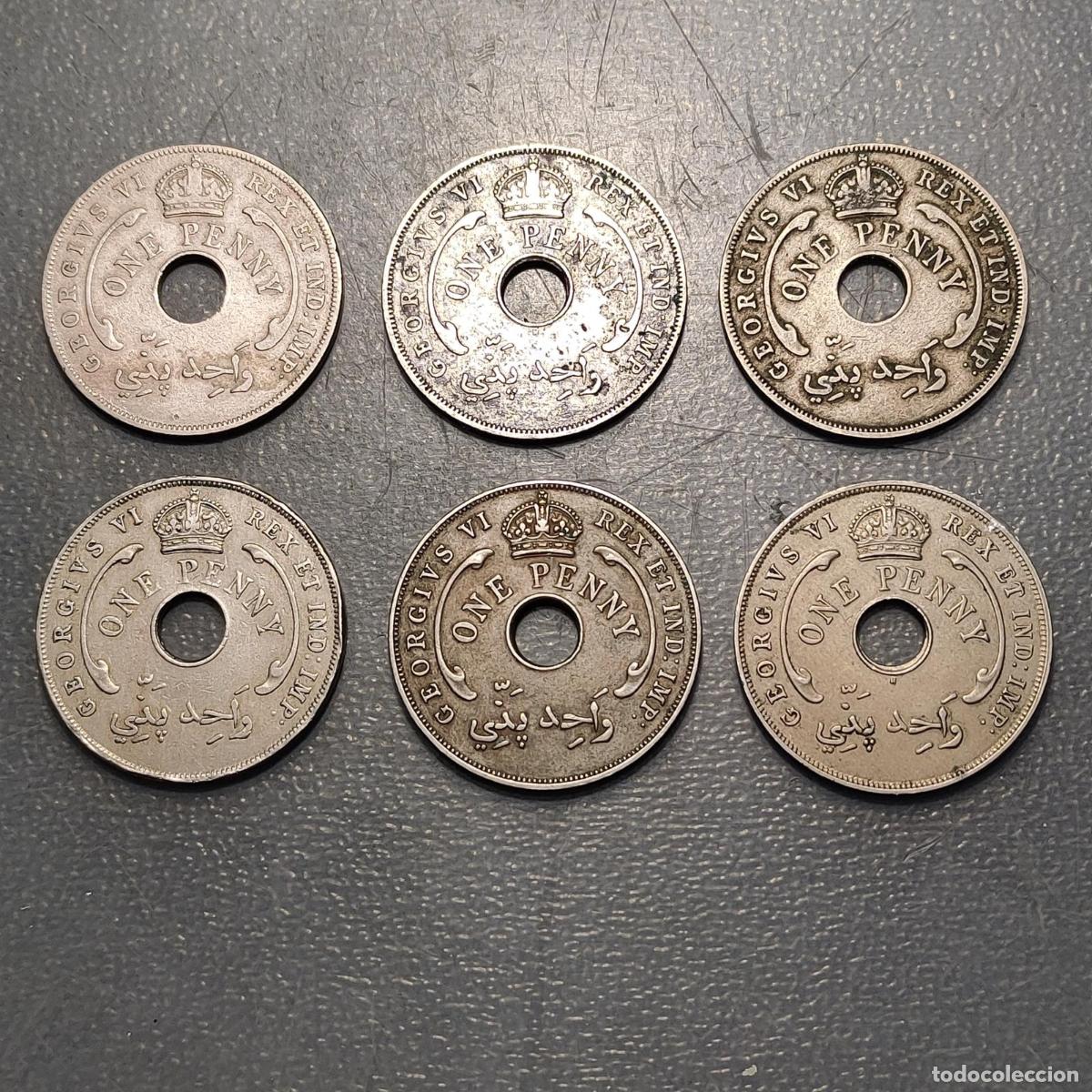 Monedas antiguas de &Aacute;frica: BRITISH WEST AFRICA LOTE DE 6 MONEDAS 1 PENNY