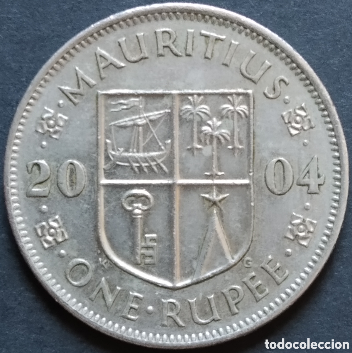 Monedas antiguas de &Aacute;frica: MONEDA - MAURICIO 1 RUPIA 2004