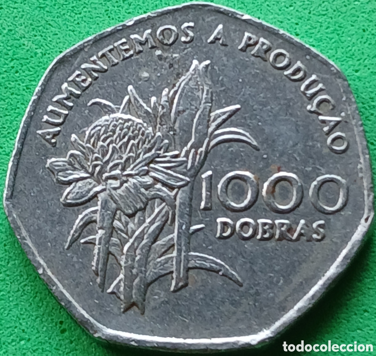 Monedas antiguas de &Aacute;frica: Santo Tom&eacute; y Pr&iacute;ncipe 1000 dobras 1997 km#90