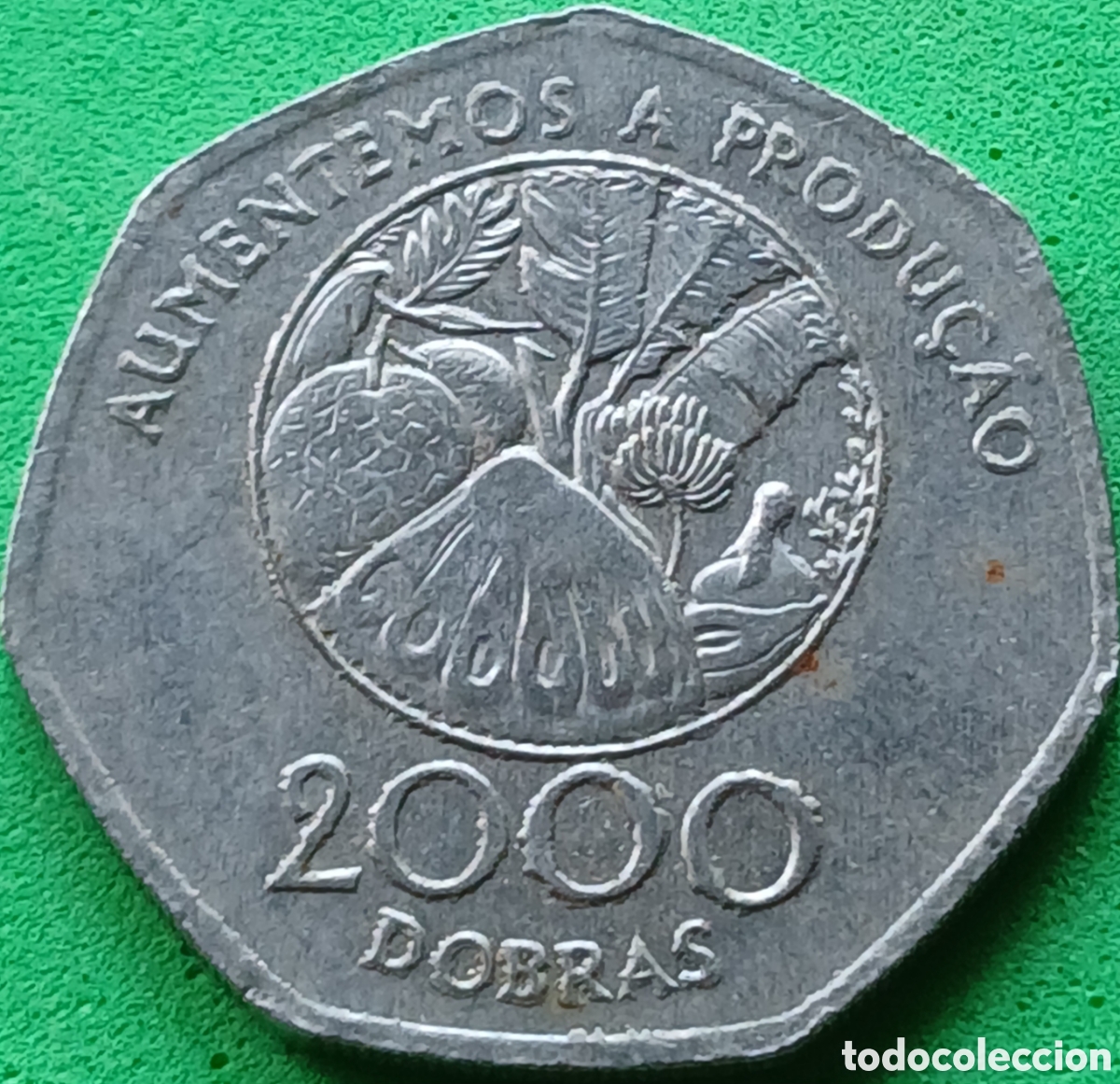 Monedas antiguas de &Aacute;frica: Santo Tom&eacute; y Pr&iacute;ncipe 2000 dobras 1997 km#91
