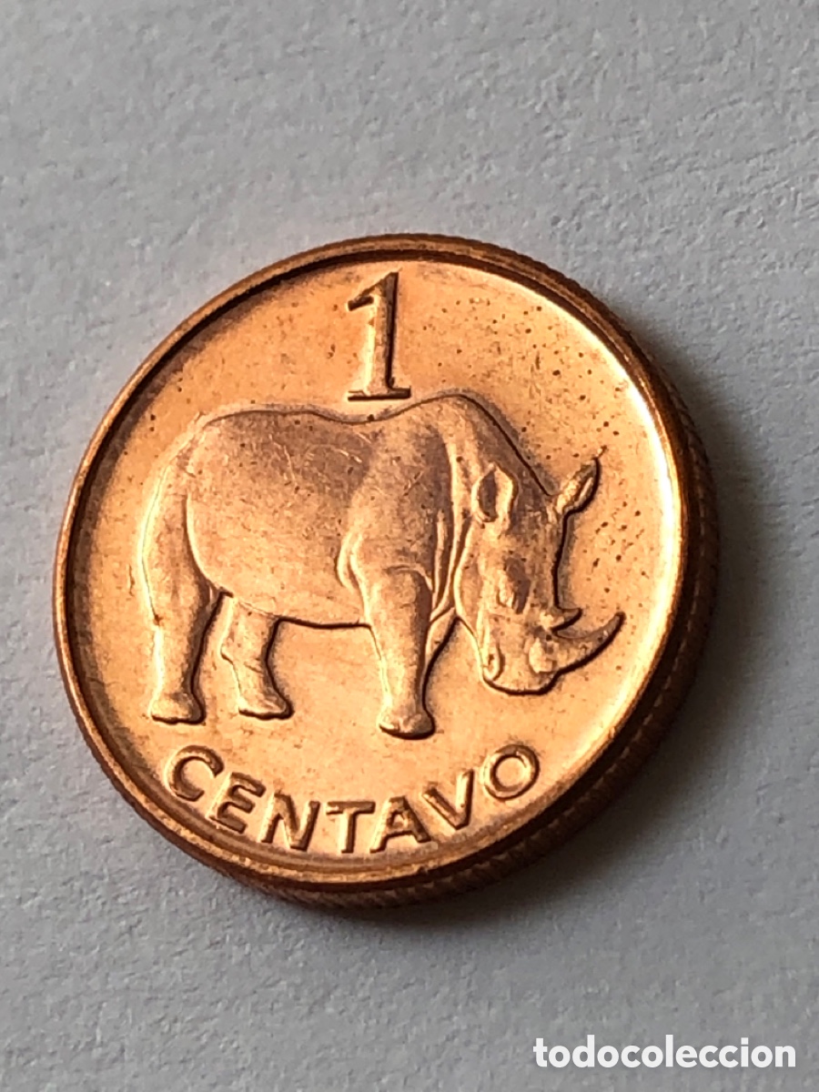 Monedas antiguas de &Aacute;frica: Moneda de Mozambique 1 centavo 2006- Rhino (nuevo)
