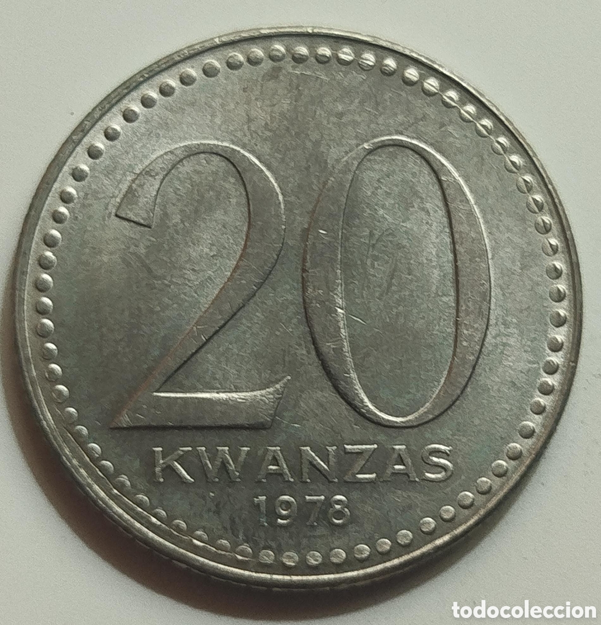 Monedas antiguas de &Aacute;frica: Moneda 20 Kwanzas 1978 &ndash; Rep&uacute;blica Popular Angola