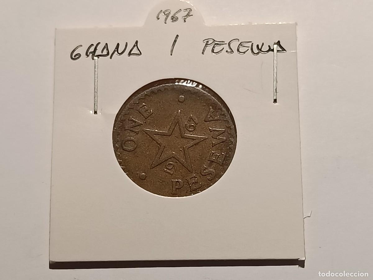 Monedas antiguas de &Aacute;frica: Moneda de Ghana. 1 Pesewa. 1967