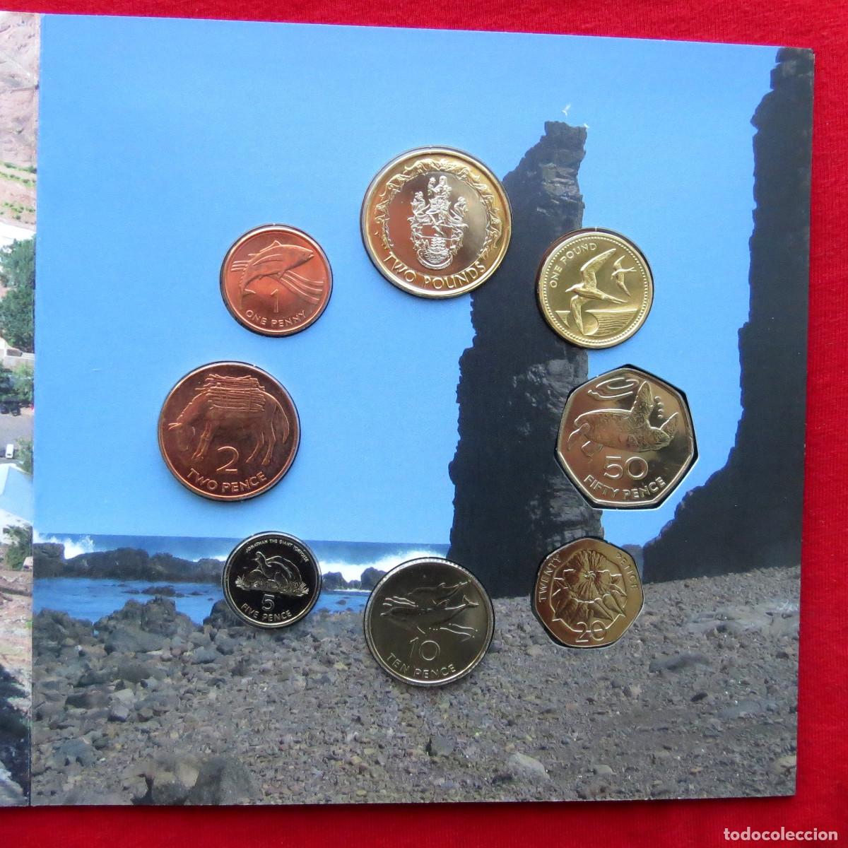 Monedas antiguas de &Aacute;frica: Santa Helena Ascension 1 2 5 10 20 50 pence 1 2 pound 2003