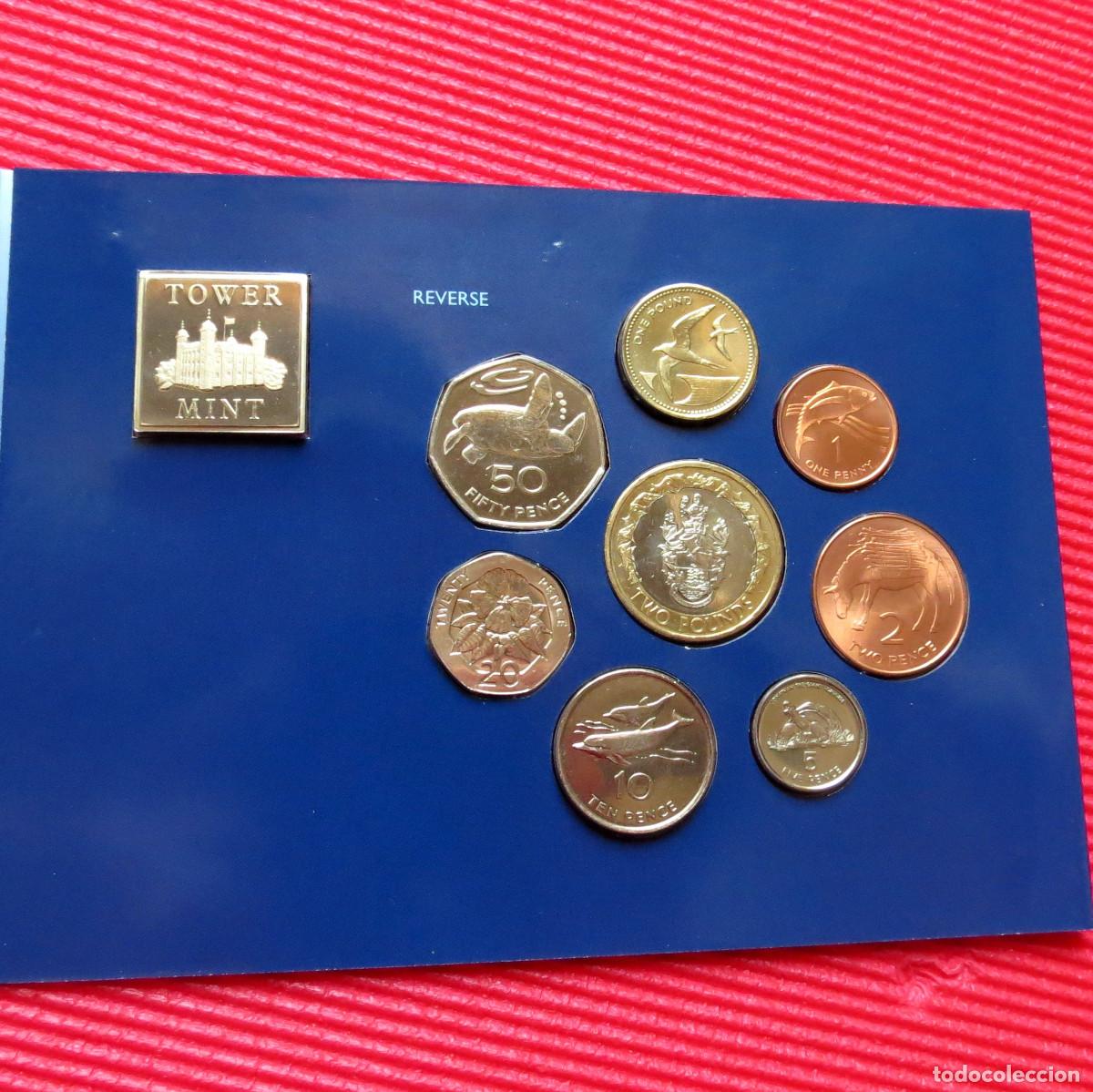 Monedas antiguas de &Aacute;frica: Santa Helena Ascension 1 2 5 10 20 50 pence 1 2 pound 2006