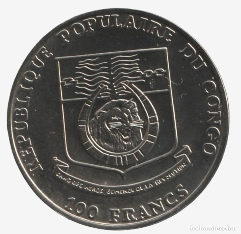 Monedas antiguas de &Aacute;frica: Congo 100 Francos 1991 KM# 8 - Foto 2