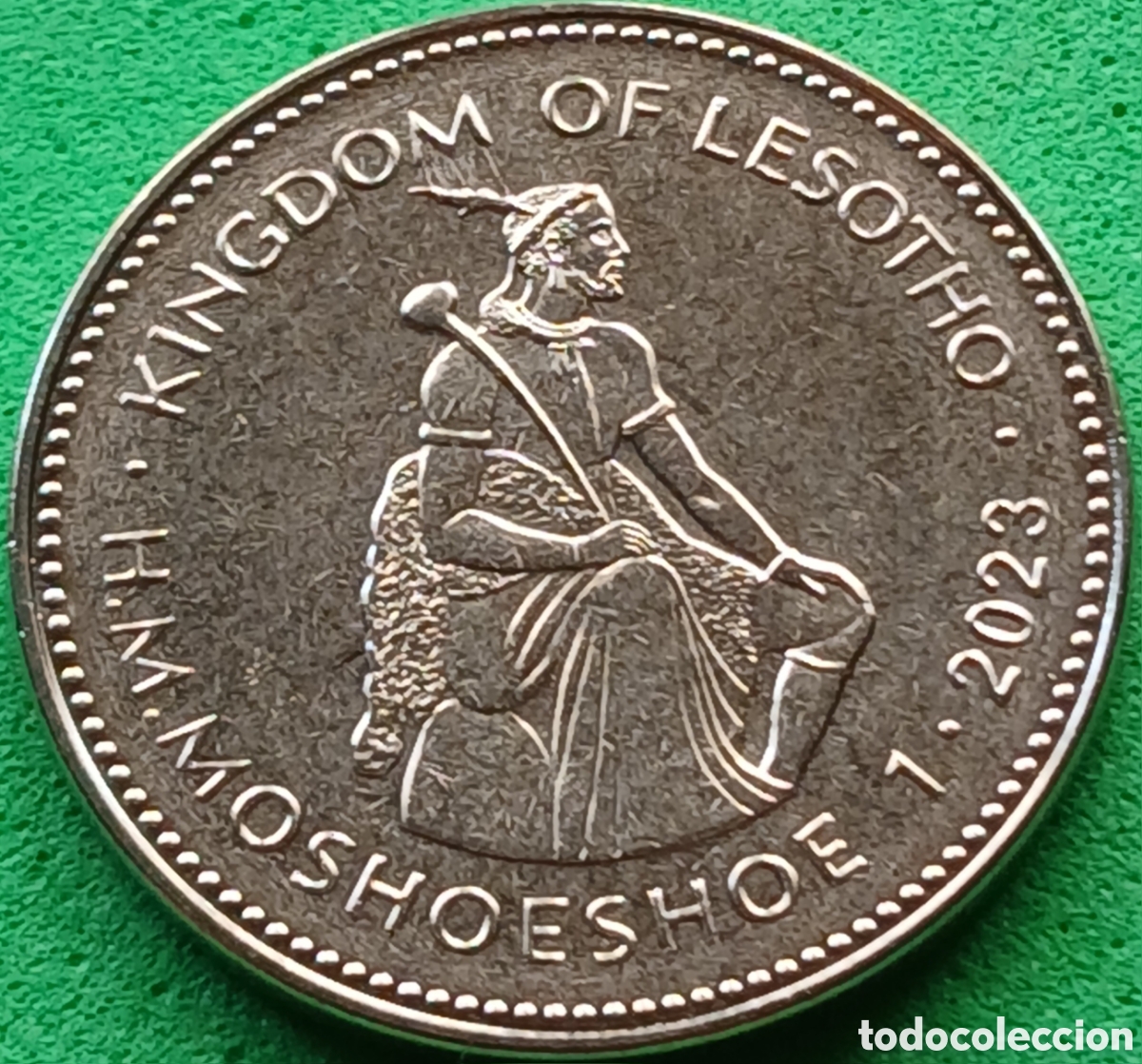 Monedas antiguas de &Aacute;frica: Lesoto 1 loti 2023 km#66 poco com&uacute;n