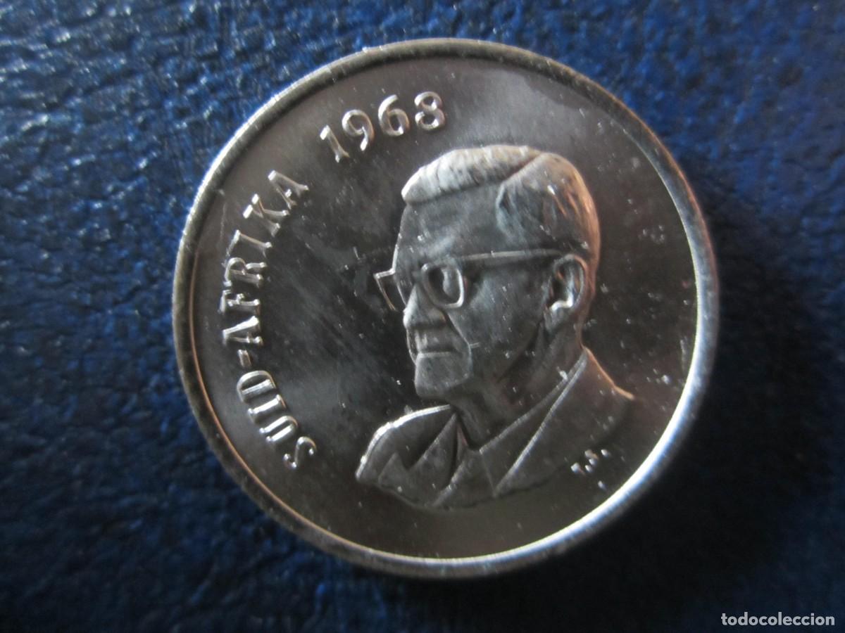 Monedas antiguas de &Aacute;frica: Sud&aacute;frica 20 cents 1968 Presidente Swart Suid Afrika