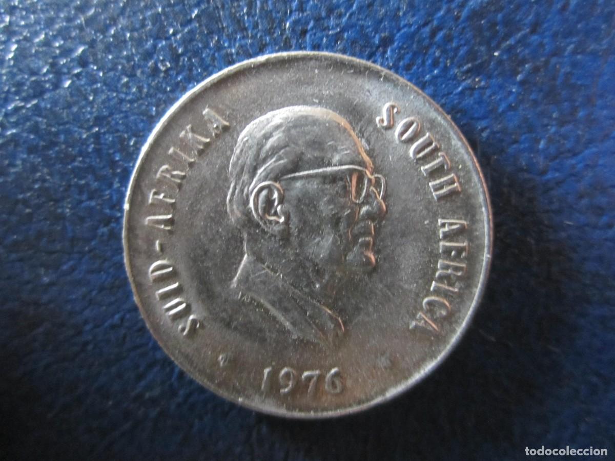 Monedas antiguas de &Aacute;frica: Sud&aacute;frica 20 cents 1976 Presidente Fouche