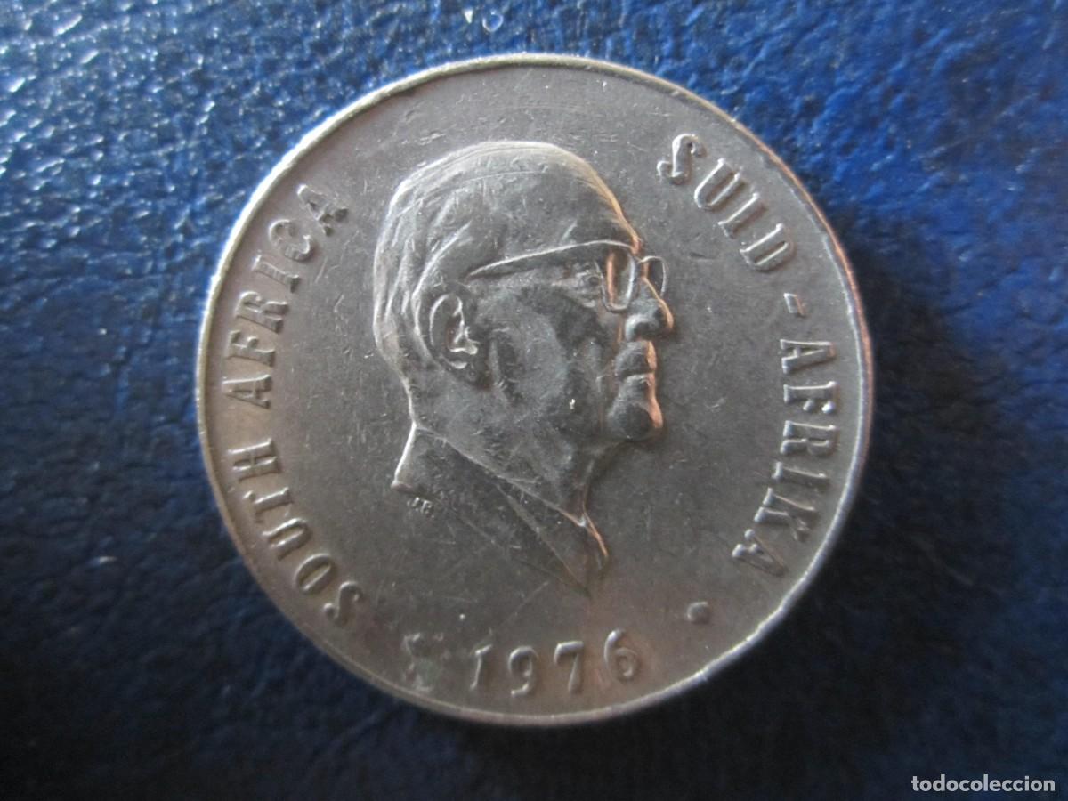 Monedas antiguas de &Aacute;frica: Sud&aacute;frica 50 cents 1976 Presidente Fouche