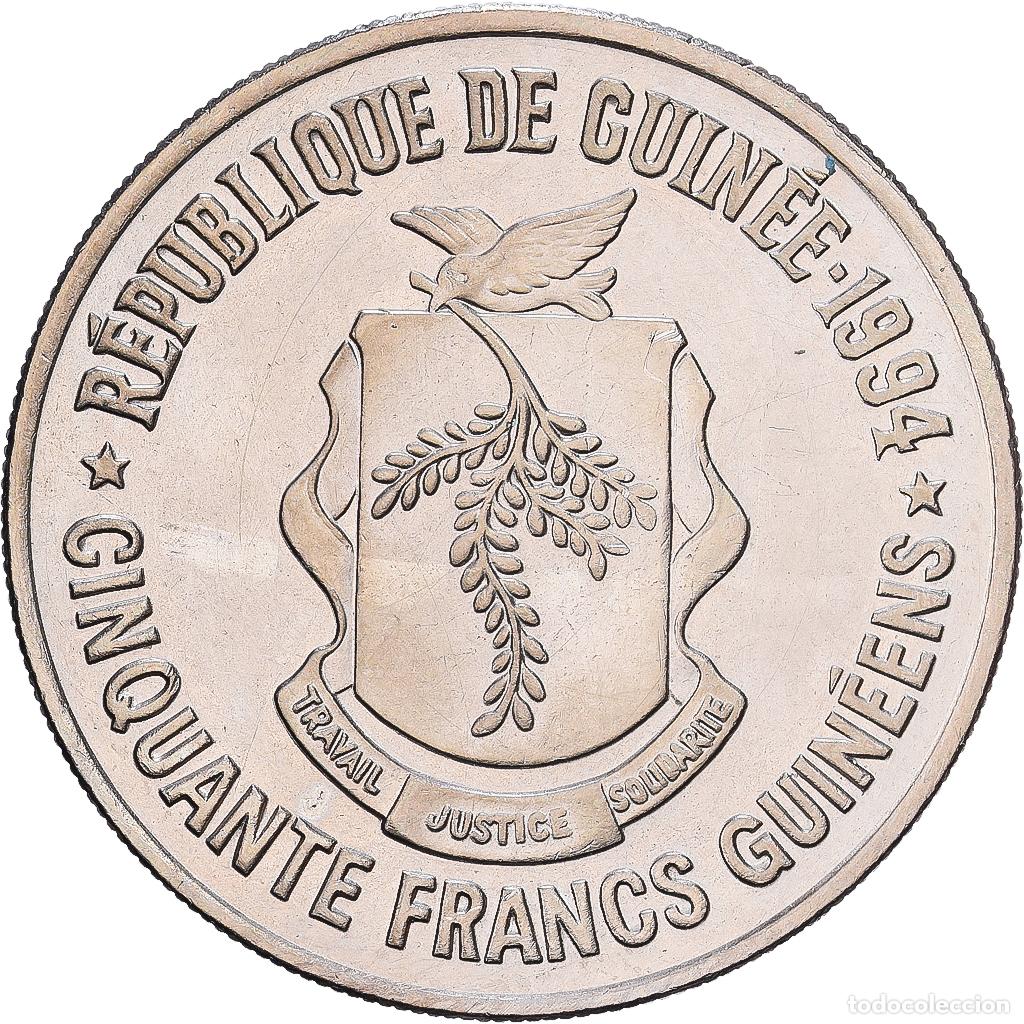Monedas antiguas de &Aacute;frica: [#1224382] Guinea, 50 Francs, 1994, Cobre - n&iacute;quel, SC, KM:63
