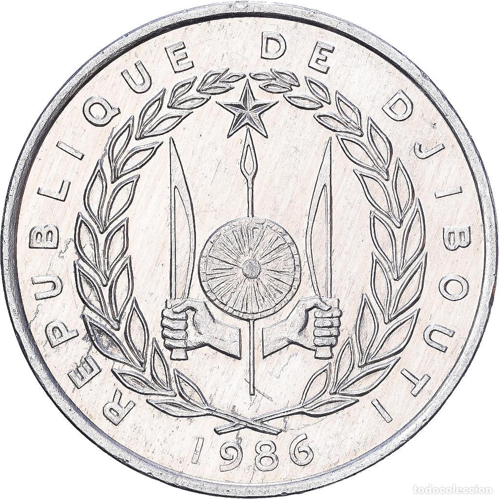 Monedas antiguas de &Aacute;frica: [#1224392] Yibuti, 5 Francs, 1986, Paris, Aluminio, MBC, KM:22
