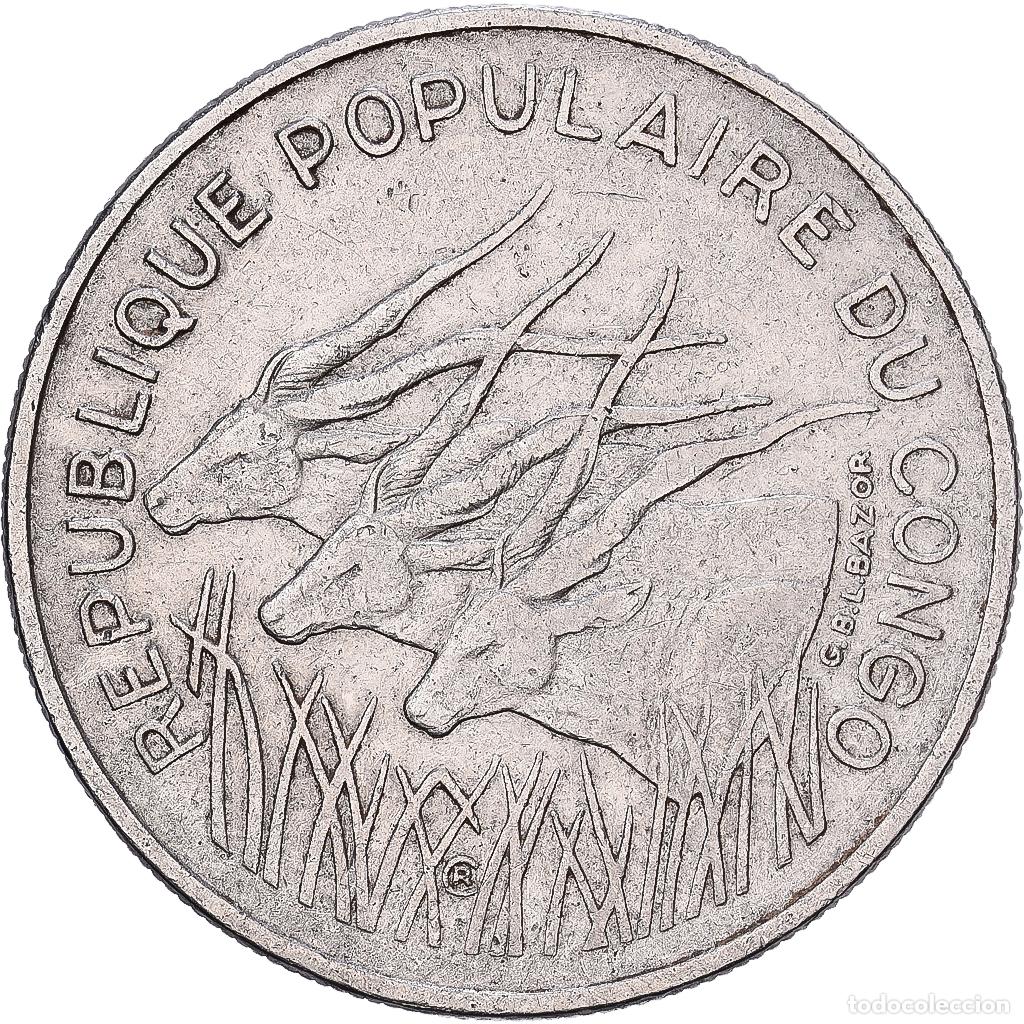 Monedas antiguas de &Aacute;frica: [#1224403] Rep&uacute;blica Democr&aacute;tica de Congo, 100 Francs, 1975, Paris, N&iacute;quel, MBC, KM:2