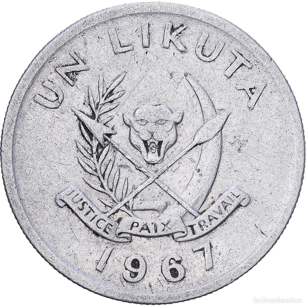 Monedas antiguas de &Aacute;frica: [#1224404] Rep&uacute;blica Democr&aacute;tica de Congo, Likuta, 1967, Aluminio, BC+, KM:8